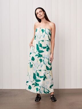 NWT Bailey 44 Blossom Printed Linen Maxi Dress - M